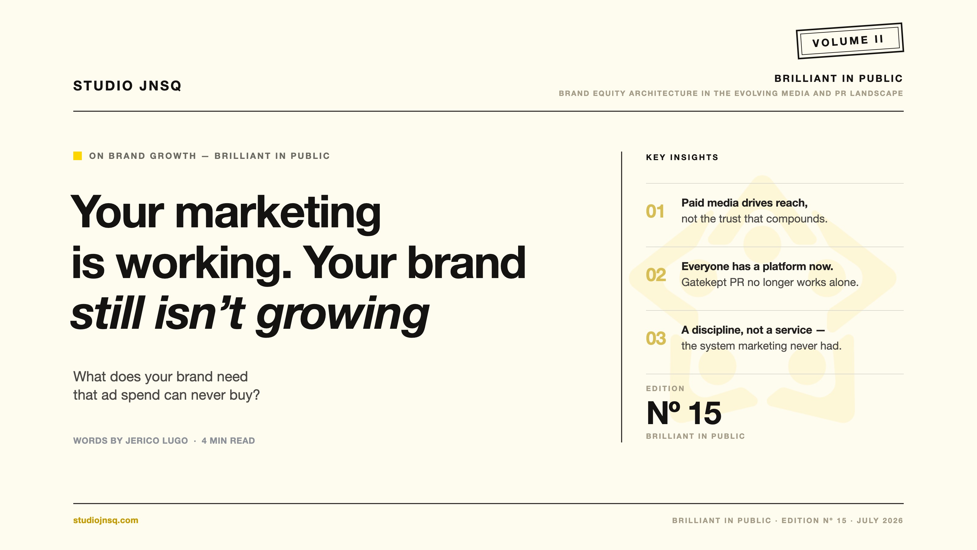 Why Is Your Marketing Working But Your Brand Equity Isn't?