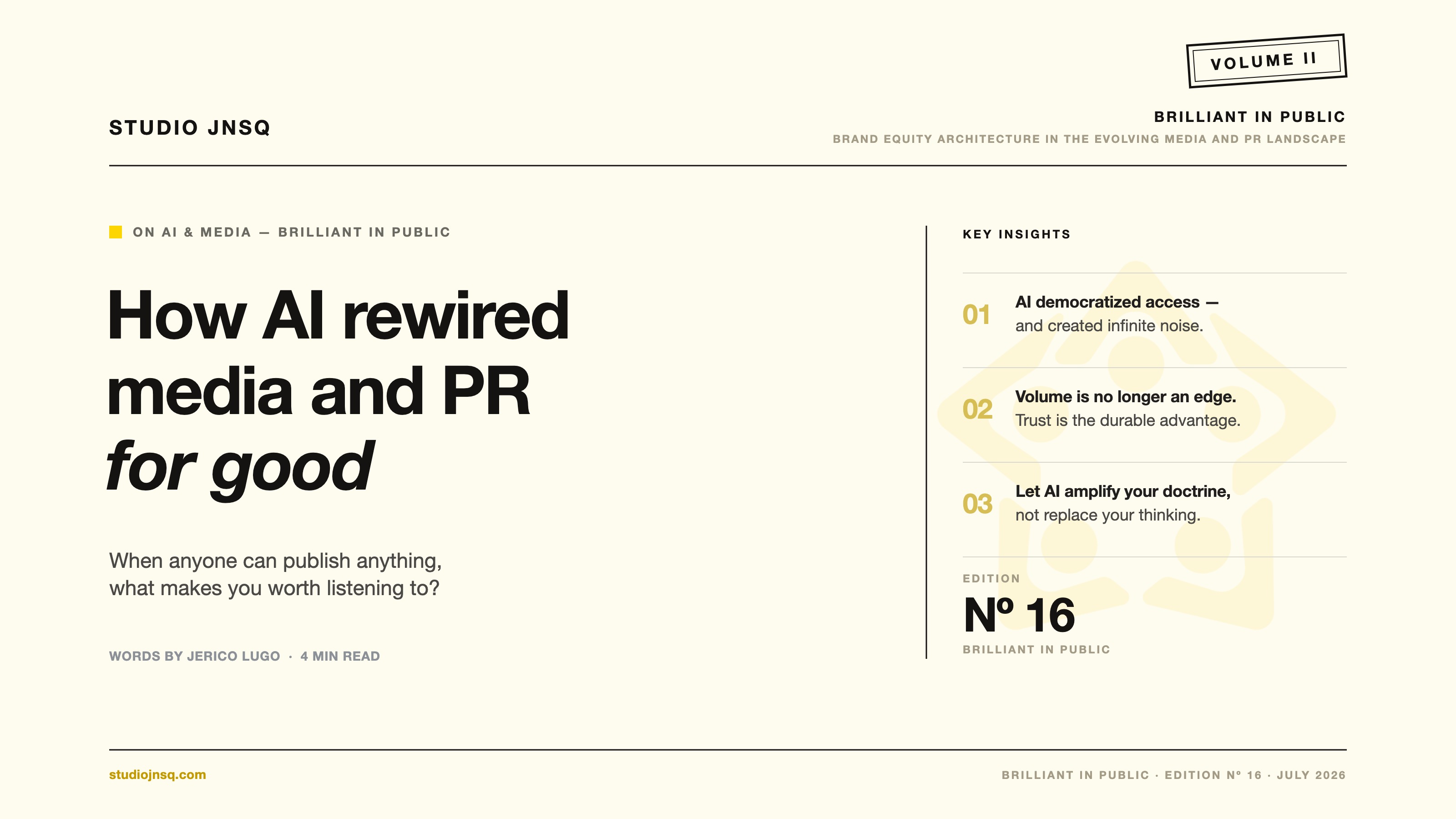 How Did AI Change Media, PR, and Brand Equity Architecture?