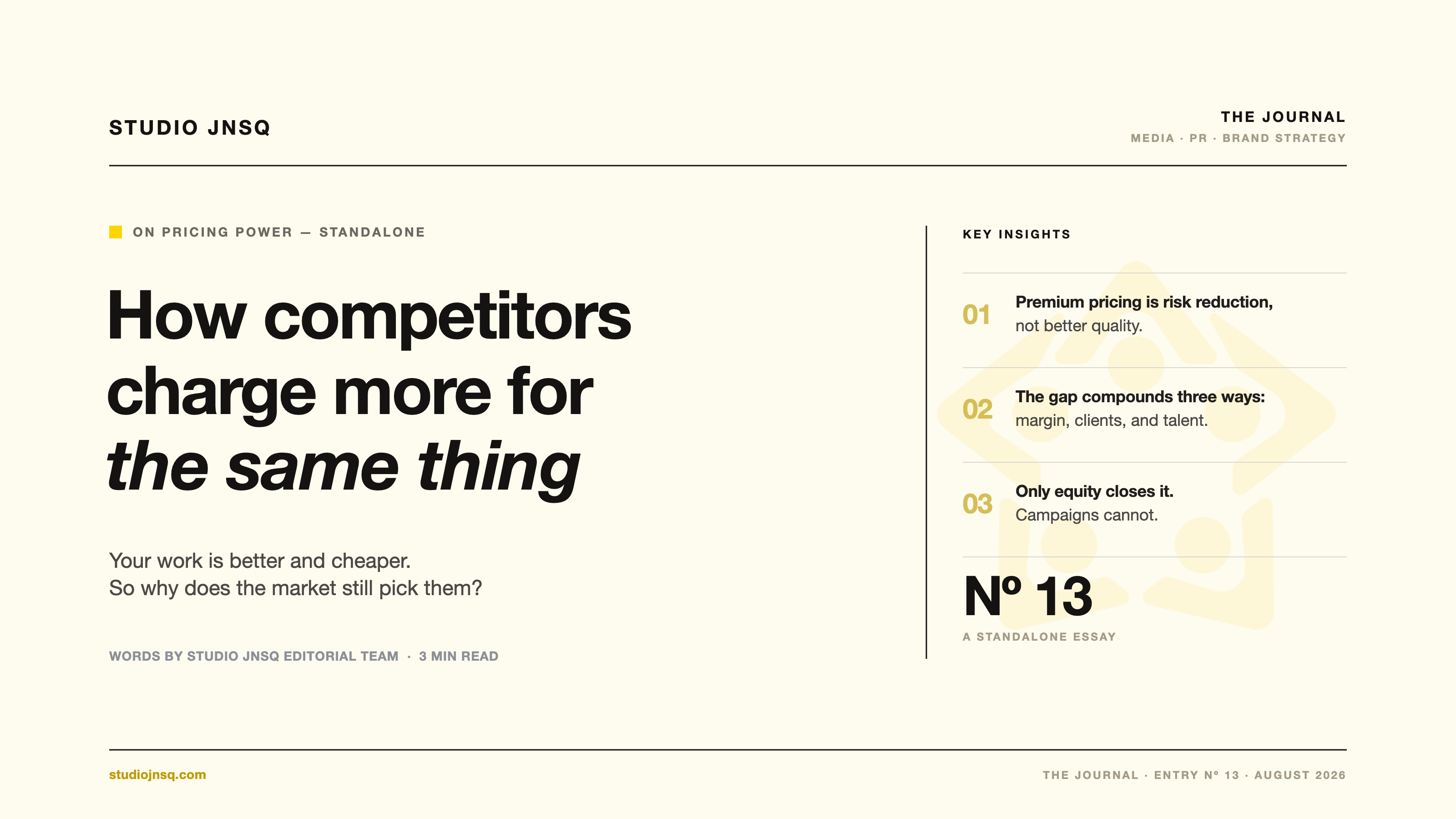 How Do Competitors Charge More for the Same Thing Using Brand Equity?
