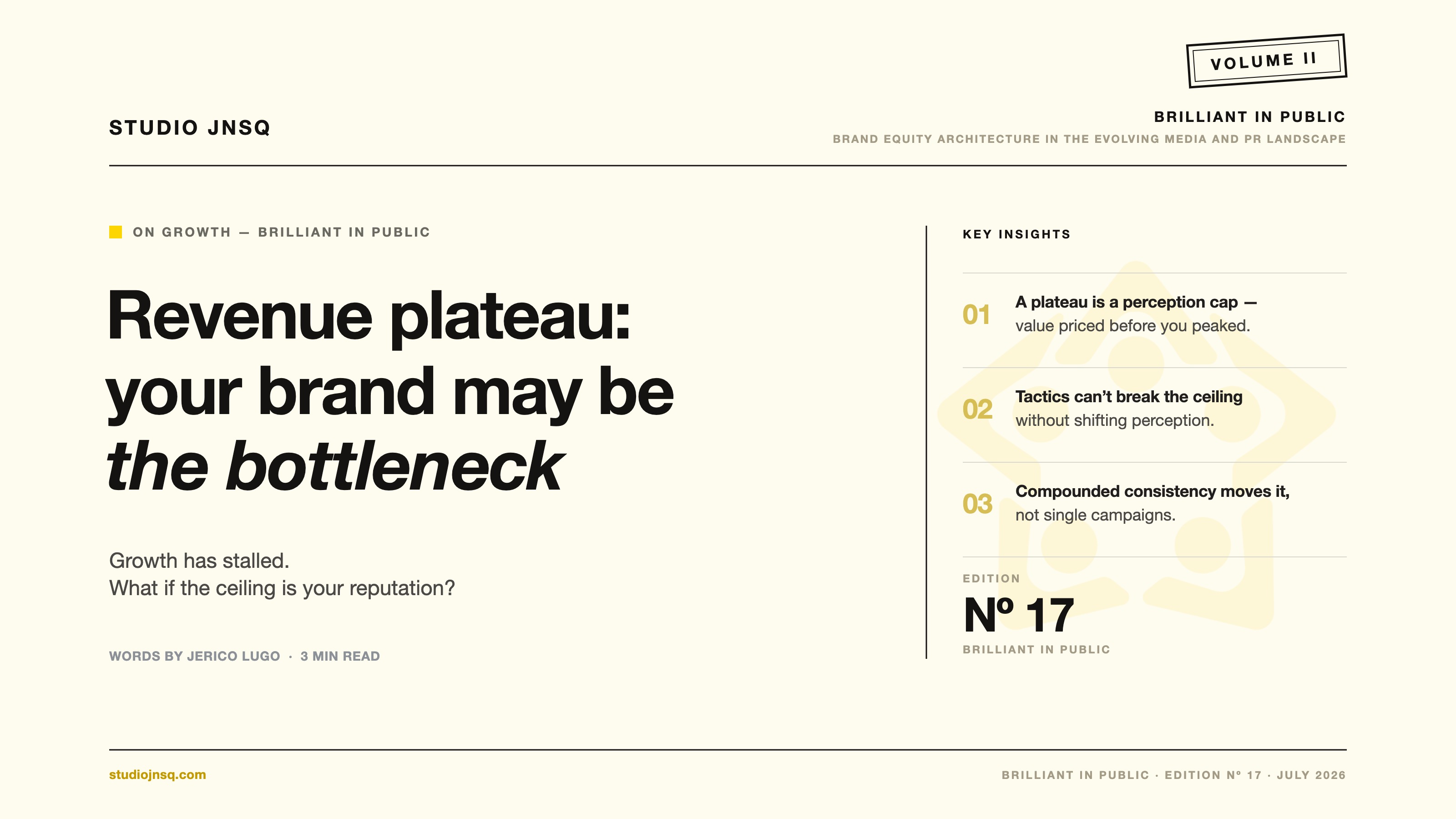 Revenue Plateau: Your Brand Might Be the Bottleneck