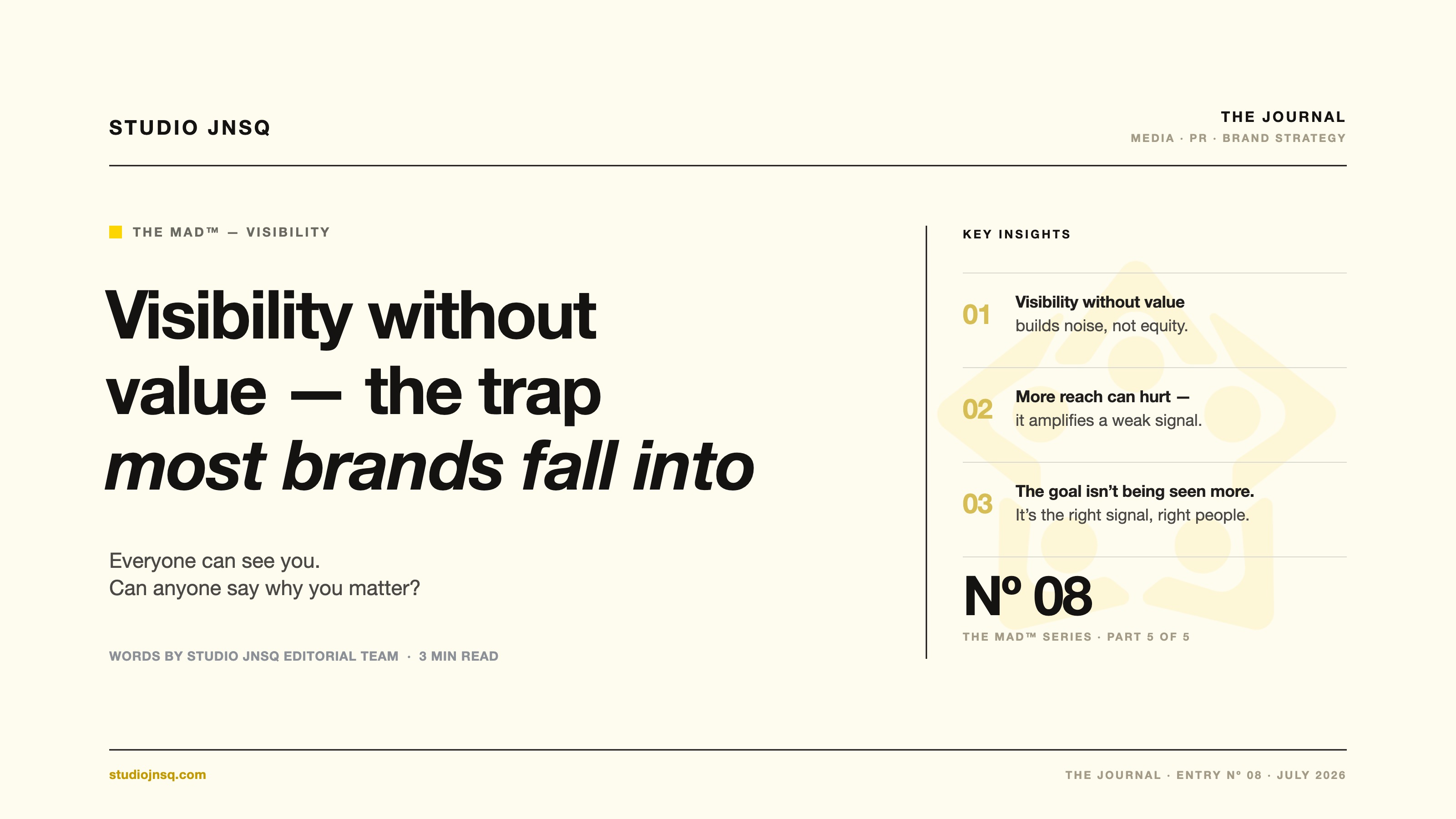 Visibility Without Value: The Trap Most Brands Fall Into