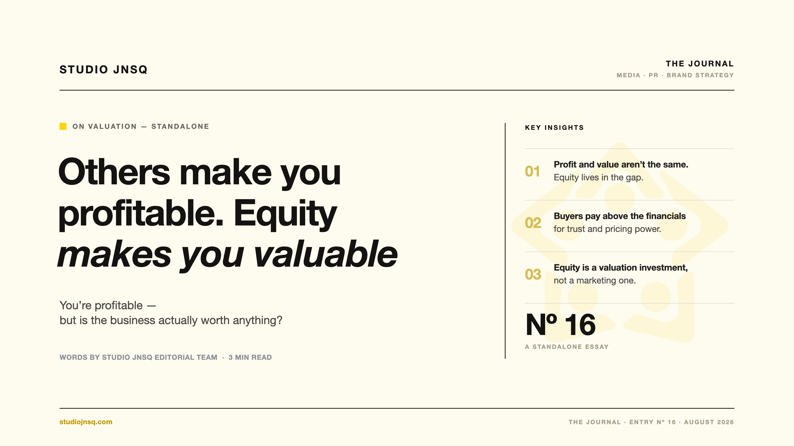 What Makes Brand Equity the Difference Between Profit and Value?