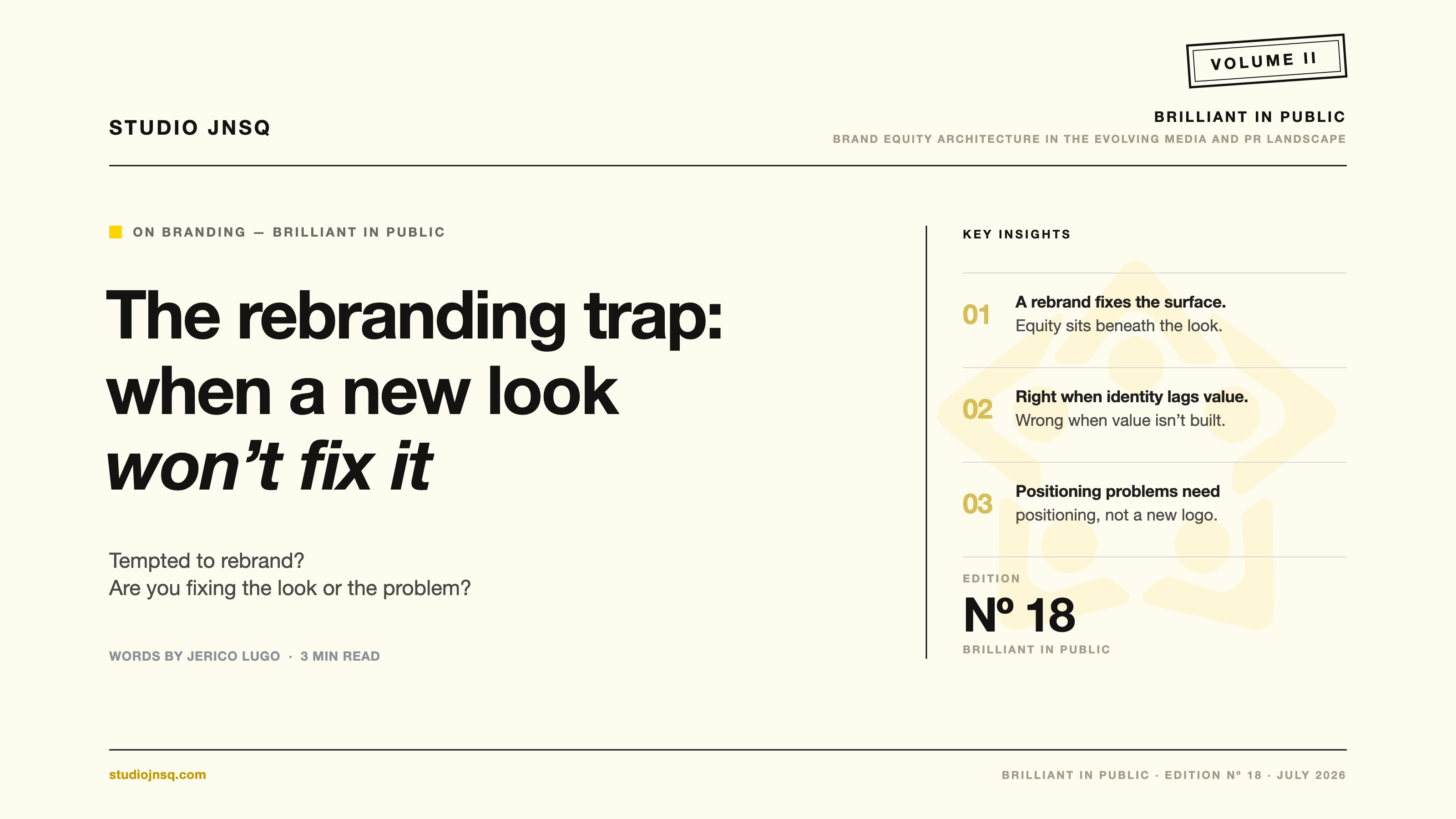 Why Does Rebranding Fail to Fix Your Brand Equity Problems?